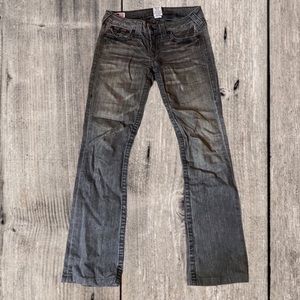 True Religion Becky Bootcut Jeans Gray Wash 28